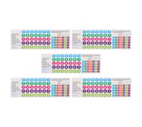 Parliky 5pcs Pan Flute Note Stickers for Tube Instruments PVC Adhesive Music Labels for Beginner Practice Moisture-resistant Pan Pipe Note Decals Clear Visual Cues for Efficient Learning