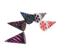Parliky 5pcs Printed Spiral Cone Fidget for Adults Impossible Pyramid Passthrough Sculpture for Hand-eye Coordination Sensory Stress Relief Office Desk Decoration