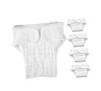 Parliky 5pcs Reusable Washable Baby Cloth Diaper Insert Liners Made of Soft Absorbent Cotton in White Size L, Easy to Clean and Prevents Diaper Irritation for Daily Wear at Home