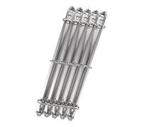 Parliky 5Pcs Ring Metal Binder Spines Combs for Loose Leaf Planners Scrapbook File Organizers Resistant Rings Expandable Mechanism for Easy Page Adding and Removal