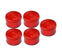 Parliky 5pcs Small Round Tinplate Wedding Candy Boxes Peony Pattern Delicate Candy Containers for Wedding Packing Boxes