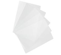 Parliky 5Pcs Transparent Writing Pads Plastic Desk Writing Boards for Office School and Exams Smooth Hard Surface Reducing Visual Stress Portable Stationery Supplies