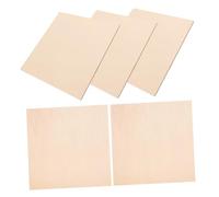 Parliky 5Pcs Unfinished Basswood Sheets Square Craft Wood Boards 30Cm for DIY Projects Laser Engraving Painting and Woodburning Crafts