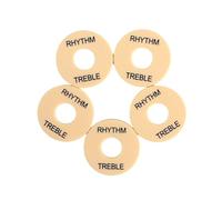 Parliky 5pcs Yellow Black Toggle Plate Washer Ring for Electric Guitar Rhythm Treble Washer Switch Toggle
