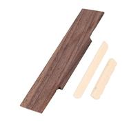 Parliky 5sets Wood Ukulele Bridge Replacement Nut Saddle String Ukulele Parts Musical Instrument Parts Adjustable Bridge for Music