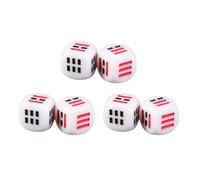 Parliky 6 Pcs Acrylic Divination Dices for Fortune-telling, White Multi-sided Dice Props, Exquisitely Crafted and Easy to Carry, for Home and Kind of Games