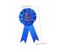 Parliky 6 Pcs Award Ribbon Rosette with Medal Ribbons Tinplate Multi Color First Second Third Prize for Sports Events School Competitions and Party Contests