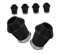 Parliky 6 Pcs Rubber Threaded Bass Drum Leg Pads with Non-slip Grip for Floor Protection and Noise Reduction Drum Leg Tips Replacement for Musical Instruments