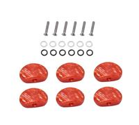 Parliky 6 PCS Set Dark Red Guitar Tuning Pegs 22.5mm Machine Heads Acrylic Buttons for Electric Guitar Replacement Sturdy and Easy to Install