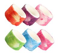 Parliky 6 Rolls Floral Washi Tape Set Small Petal Pattern Botanical Masking Tape for Crafts Journals Planners and Scrapbooking