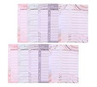 Parliky 60PCS Budget Cash Ledger Sheets 6-Hole Punch for Expense Binder Inserts, Spending Tracker for Wallet, Budget Planner Cash Organizer for Family and Travel