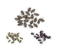 Parliky 60pcs Simulation Scary Insects Fake Blowfly Prank Halloween Party Decoration Lightweight Portable Novelty Bugs for Carnivals Costume Fun