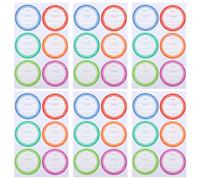 Parliky 60pcs Waterproof Oil-Resistant Synthetic Paper Name Labels for Glass Bottles and Jars, 50x50mm Removable Self-Adhesive Canning Stickers for Kitchen Pantry Organization