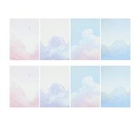Parliky 64pcs Cloud Series Letter Writing Paper Assorted Dream Designs Premium Stationery for Love Letters Poems Notes Thank You Cards for Home School Office Use