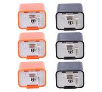 Parliky 6pcs 12v 2-pin Adjustable LED Electronic Flasher Relay for Motorcycle Turn Signal, Rate Control Flasher Relay Set with Orange and Black Housing, Suitable for Motorbike Lighting