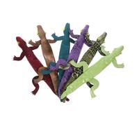 Parliky 6pcs Animal Snap Bracelets Slap Bands for Halloween Party Prop Realistic Alligator Design Comfortable Wristbands Suitable for Birthday Christmas Easter Celebrations