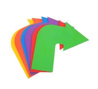 Parliky 6pcs Arrow Floor Markers Training Discs for Outdoor Sports Soccer Basketball Volleyball Badminton Court Boundary Indicators with Clear Corner Arrows