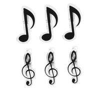 Parliky 6pcs Black Music Note Clips Creative Sheet Music Holders Strong Clamping Force for Musicians Composers Lectures and Reading Accessories