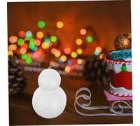 Parliky 6pcs DIY Snowman Foam Mold for Christmas Party Decoration Lightweight Polystyrene Double Ball Snowman Shapes for Painting and Crafting Portable Holiday Ornament Supplies to Enhance