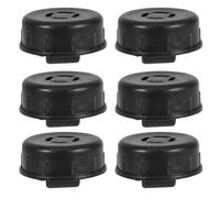 Parliky 6pcs Embedded Design Office Chair Castors with Strong Load Capacity and Silent Operation, Black Plastic Wheels for Furniture and Underbed Storage Drawers, for Bedroom and Living