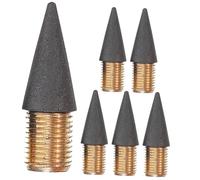 Parliky 6Pcs Everlasting Pencil Replacement Tips Graphite Pen Nibs Inkless Refills Smooth Writing Easy Erase Compatible for Infinite Use School Office Drawing
