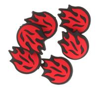 Parliky 6pcs Fire Shaped Silicone Tennis Dampeners Vibration Absorbers Shock Absorbers for Tennis Rackets Suitable for Players on Court Use