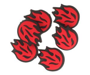 Parliky 6pcs Fire Shaped Silicone Tennis Dampeners Vibration Absorbers Shock Absorbers for Tennis Rackets Suitable for Players on Court Use