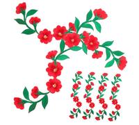 Parliky 6Pcs Floral Applique Patches Small Decorative Embroidered Peony Clothing Repair Patch for Jackets Sweaters Shirts