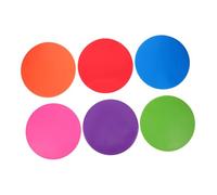 Parliky 6pcs Football Training Spot Markers Flat Disc Cones for Agility Practice Weather-resistant Soccer Training Equipment with High Visibility Colors for Indoor Outdoor Sports