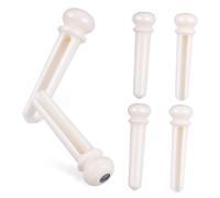 Parliky 6pcs Guitar Accessories Acoustic String Pegs Bone Bridge Pins Guitar String Fixing Nail Simple Elegant Design