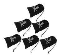 Parliky 6Pcs Halloween Pirate Drawstring Bags Small Candy Packaging Pouch Heavy Duty Coin Storage for Party Favors Trick Treat Supplies