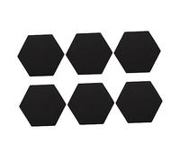 Parliky 6pcs High Density Polyurethane Acoustic Absorption Panels for Soundproofing and Noise Reduction Black Hexagonal Wall and Ceiling Treatment