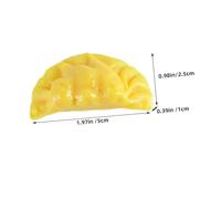 Parliky 6pcs Lifelike Artificial Egg Dumpling Food Models for Kitchen Decoration and Photography Break-resistant Fake Dumplings for Party Display and Supermarket Props