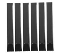 Parliky 6pcs Piano Keytops Replacement Kit Black Plastic Flats Keys for Piano Repair Accessories Compatible with Keyboard Models
