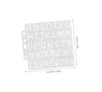 Parliky 6pcs Plastic Letter and Number Stencils for DIY Painting and Spray Projects Reusable Hollow Templates with Shielding for Creative Crafting and Precise Marking