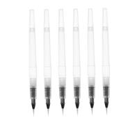 Parliky 6pcs Refillable Water Brush Pens with Pointed Tips for Watercolor Painting Portable Art Pens for Outdoor Sketching and Home Use Flexible Water Flow Control Compatible with