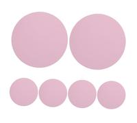 Parliky 6pcs Round Yoga Knee Elbow Pads High Density Shock Absorbing Fitness Mat Floor Protection Cushion for Home Gym Adults Pink