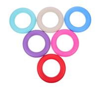 Parliky 6Pcs Silicone Bobbin Case Bobbin Organizer Circles for Sewing Accessories Storage Box in Purple Blue Beige Red Colors