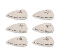 Parliky 6Pcs Silver Titanium Steel Guitar Picks Portable Plectrums for Acoustic and Electric Guitars, Sturdy Musical Accessories Suitable for Practice and Performance