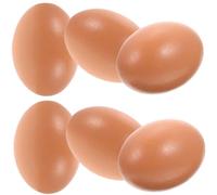 Parliky 6pcs Simulated Chicken Egg Models Foam Decorative Fake Eggs for Craft Display and Kitchen Decoration Suitable for Party Festival