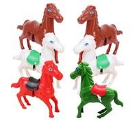 Parliky 6pcs Wind Up Horse for Interactive Jumping Animal Playthings Random Color Fun for Birthday Party Favors Encourages Crawling and Hand-eye Coordination Development Random Color