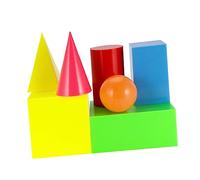 Parliky 7Pcs Educational Geometry Building Blocks for Fun for Early Learning Enhance Math Skills and Creativity for Boys