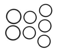 Parliky 7pcs Singing Bowl Rubber Rings Bowl Mat Sound Healing Black Rubber Portable Wear-resistant Fits Home Meditation and Buddhism Product Use