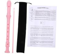 Parliky 8-hole Pink Soprano Recorder Instrument for Teens Beginners with Easy Maintenance, Abs Material, Cleaning Rod and Storage Bag Included, for Christmas and Festival Gifts