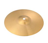 Parliky 8 Inch Brass Hi-hat Cymbals for Drum Set, Strong Resistance to Hit and Versatile Percussion Instrument Suitable for Students and Beginners, Golden Splash Cymbals for Jazz Drummers
