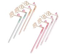 Parliky 8 Pcs Fan Pendant Gel Pens Lovely Neutral Ink Pens with Hanging Charm Eco Friendly Plastic Smooth Writing for Students Crafting Journals Study Notes and Daily Use
