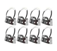 Parliky 8 Pieces Adjustable Stainless Steel Banjo Thumb Picks Set Hollow Metal Guitar Plectrums for Acoustic and Electric Guitar Sturdy Accessories