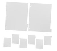 Parliky 8 Sheets Binder Dividers with Colored Tabbed Divider Pages Pre Punched Loose Leaf Notepad Separators Subject Index Tabs for Easy Document Organization and Quick Access