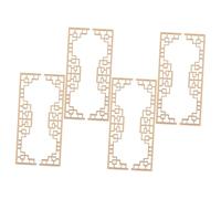 Parliky 8pcs Building Model Hanging Decor Doll House Dollhouse Furniture Mini House Screen Model Dollhouse Japanese Screen Architectural Chinese Miniature Windows Wood Beige