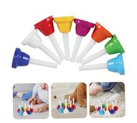 Parliky 8Pcs Colorful Musical Handbell Set Diatonic Percussion Instruments for Teaching Rhythm Coordination and Music Basics for Festivals Weddings